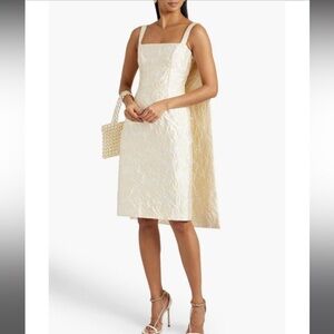 EMILIA WICKSTEAD
Corrie cape-effect brocade dress